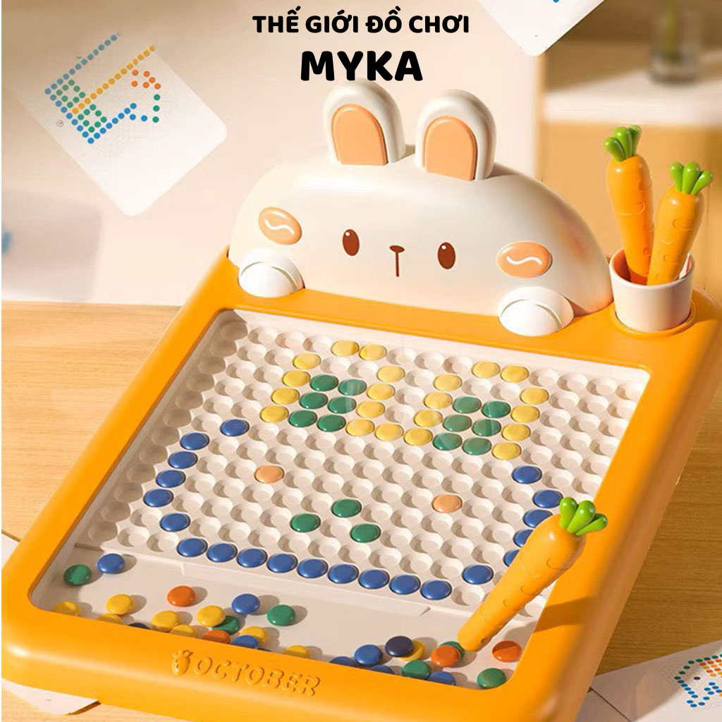 Bảng vẽ xếp hình nam châm hút MYKA đồ chơi cho bé bộ xếp hình đồ chơi giáo dục vui nhộn