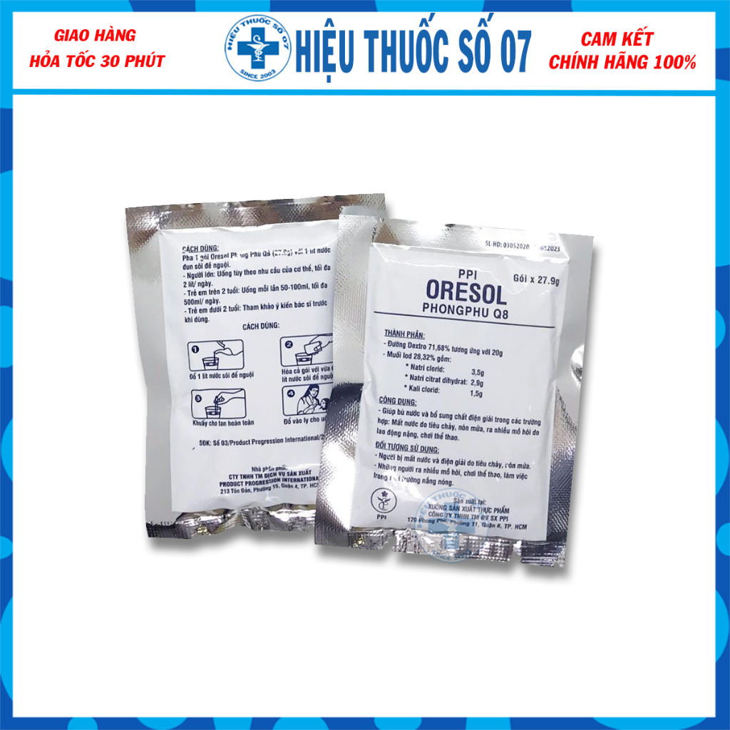 Combo 3 gói ORESOL bù nước và chất điện giải