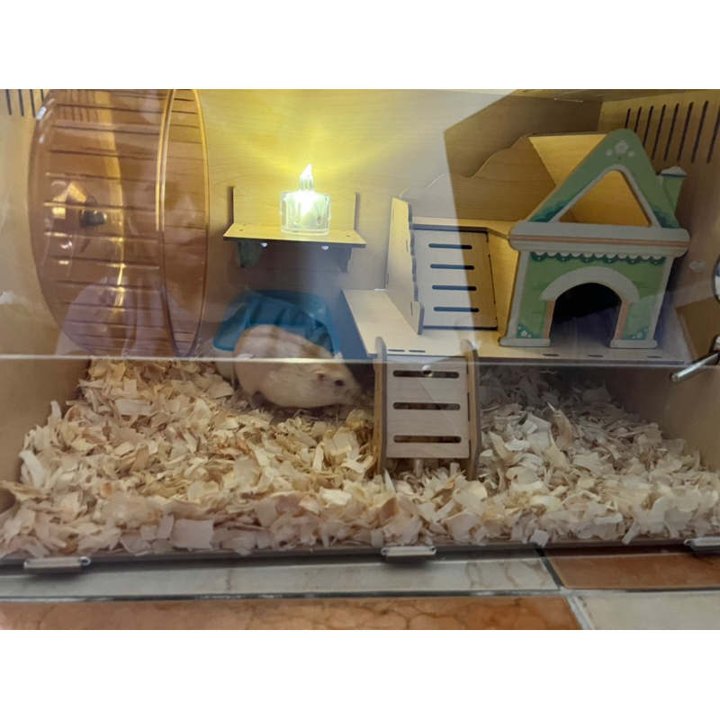 Lồng mica 2 tầng cho hamster nhỏ