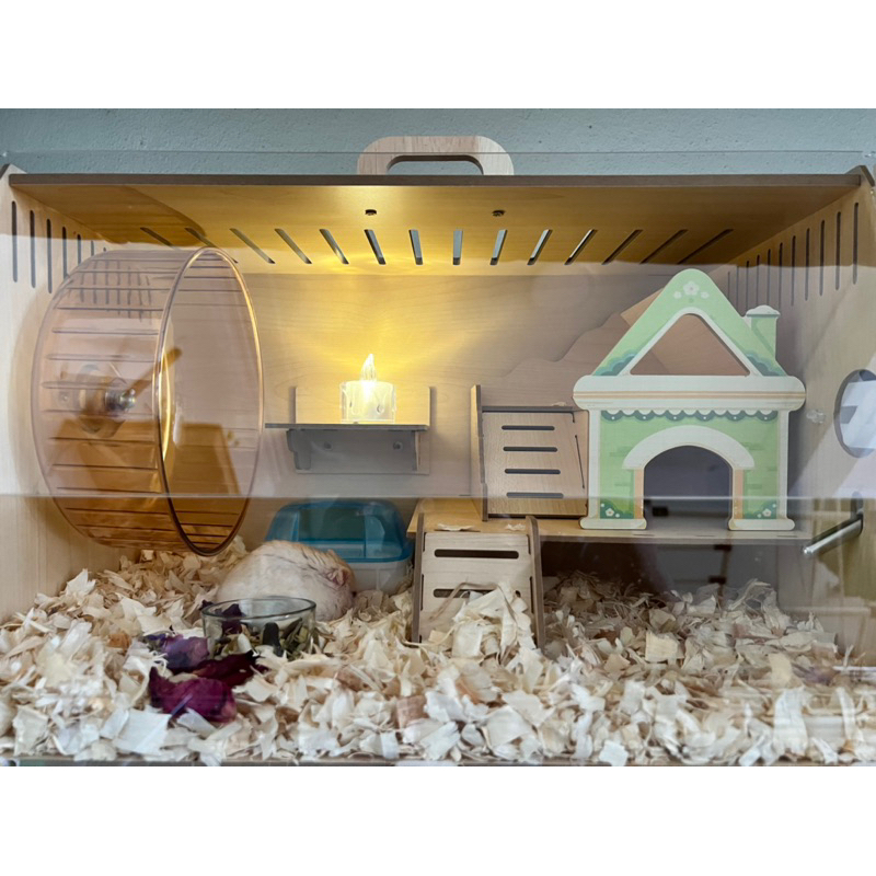 Lồng mica 2 tầng cho hamster nhỏ