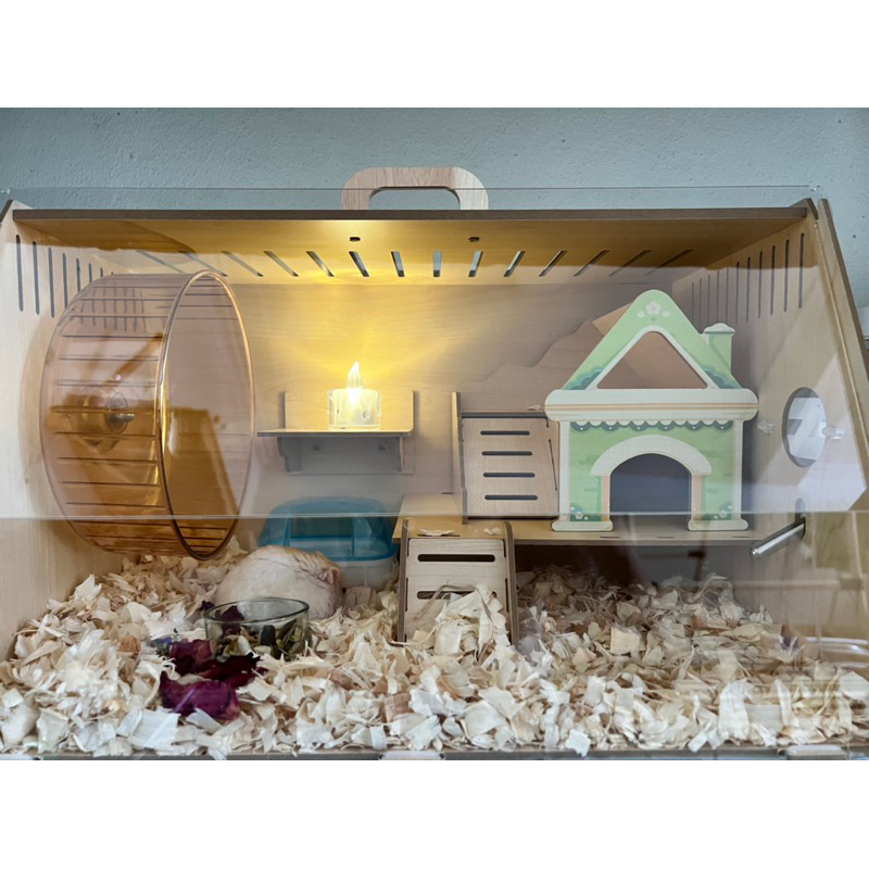 Lồng mica 2 tầng cho hamster nhỏ