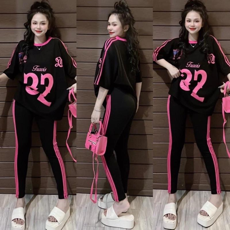 ĐỒ BỘ NỮ BIGSIZE SÉT BỘ DÀI ÔM THUN TĂM IN SỐ 32 CHẤT THUN TĂM LẠNH SIÊU CO GIẢN VÀ MÁT MẺ