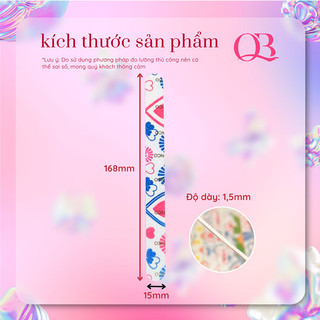 Set 10 cây dũa mỏng dũa móng tay chân loại lớn độ nhám 280