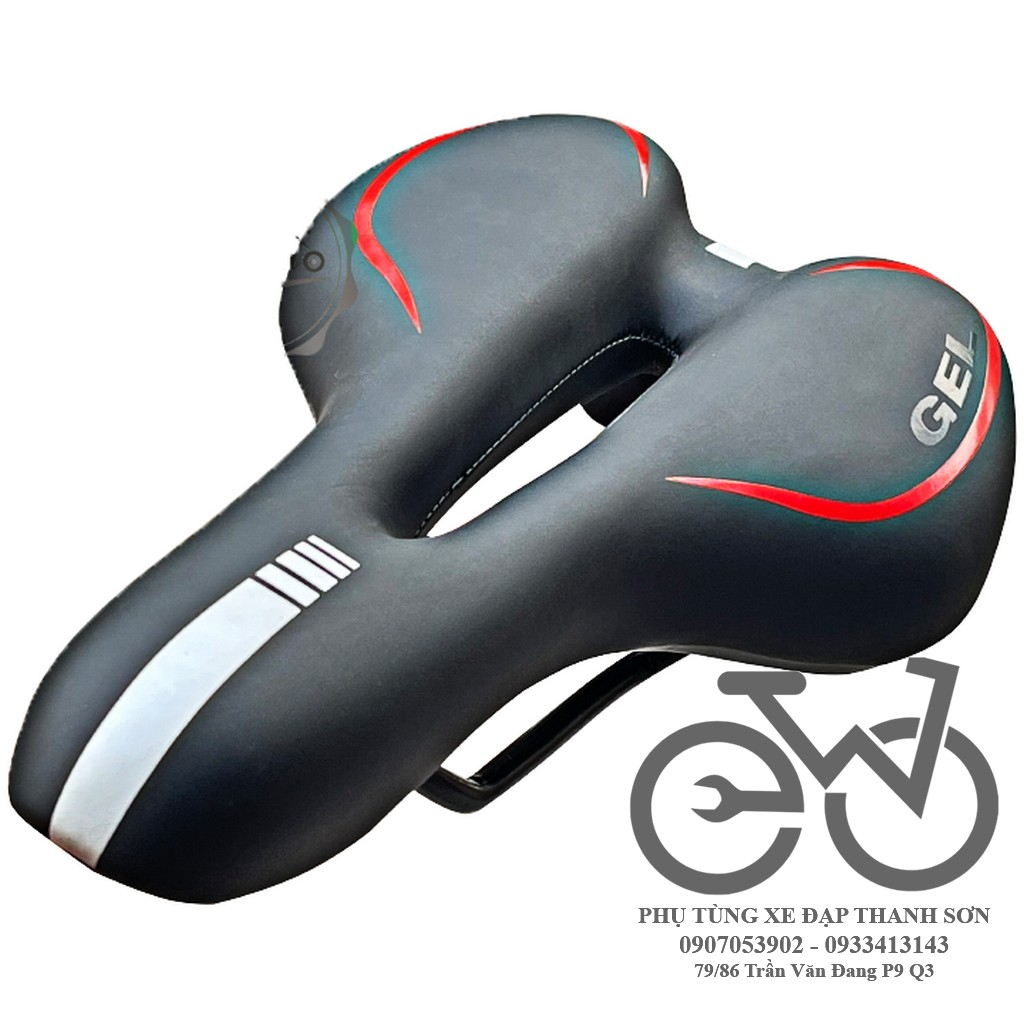 Yên Xe Đạp Gel Cao Cấp,Siêu Êm Siêu Mềm, Có Rãnh Thoáng Khí, Chống Nước Không Cần Dùng Bọc Yên