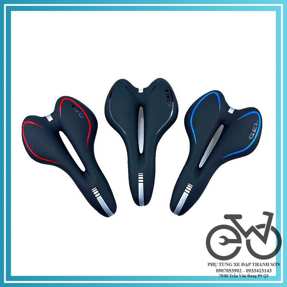 Yên Xe Đạp Gel Cao Cấp,Siêu Êm Siêu Mềm, Có Rãnh Thoáng Khí, Chống Nước Không Cần Dùng Bọc Yên