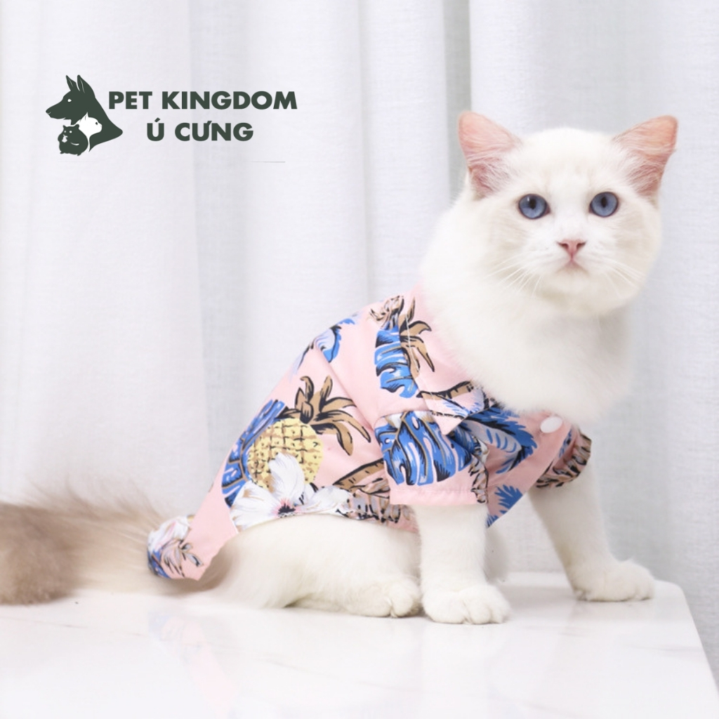 Áo Sơ Mi Cho Chó Mèo Phong Cách Hawaii, Áo Thú Cưng Đi Biển