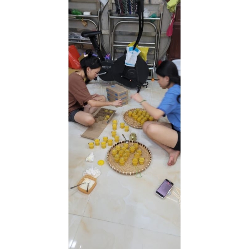 Nến Bơ Ly Tulip, Nến Bơ thơm. Chất lượng cao. Hộp 6 ly. Handmade