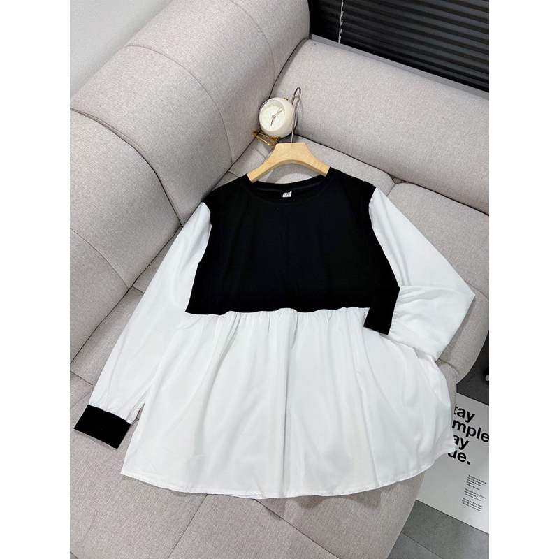 ÁO BẦU DÀI COTTONG DÁNG BABYDOL XINH -SANG