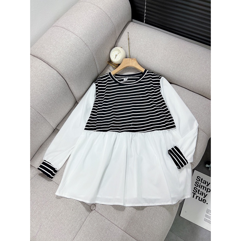 ÁO BẦU DÀI COTTONG DÁNG BABYDOL XINH -SANG