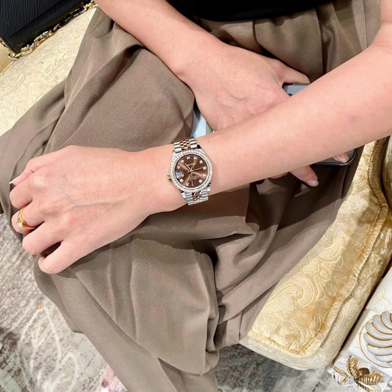 SIÊU CẤP_ Đồng Hồ Nữ ALEXX Dây Inox Chạy Cơ Tự Động Máy Thụy Sĩ