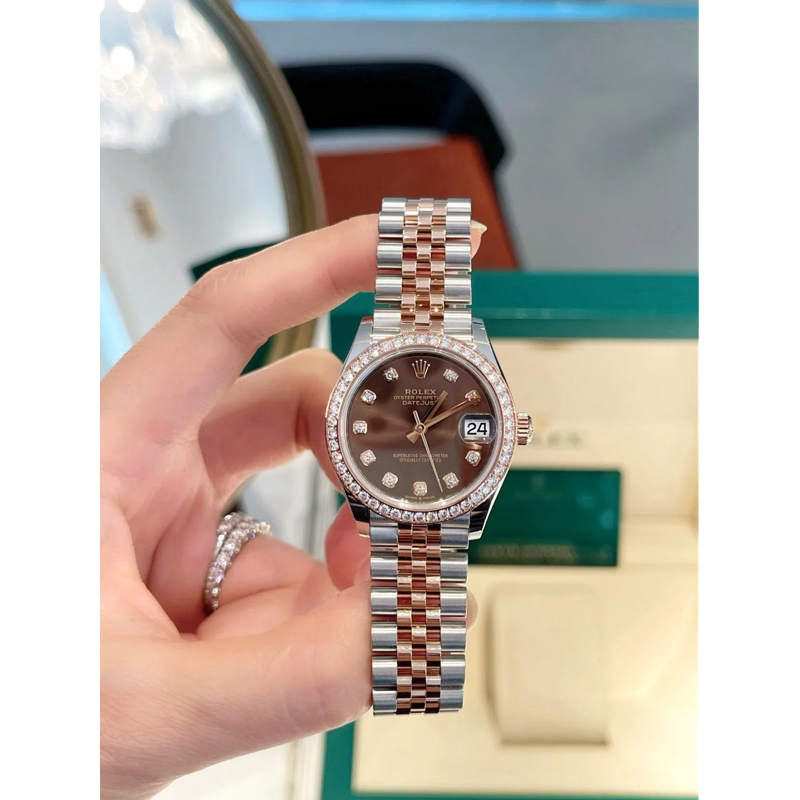 SIÊU CẤP_ Đồng Hồ Nữ ALEXX Dây Inox Chạy Cơ Tự Động Máy Thụy Sĩ