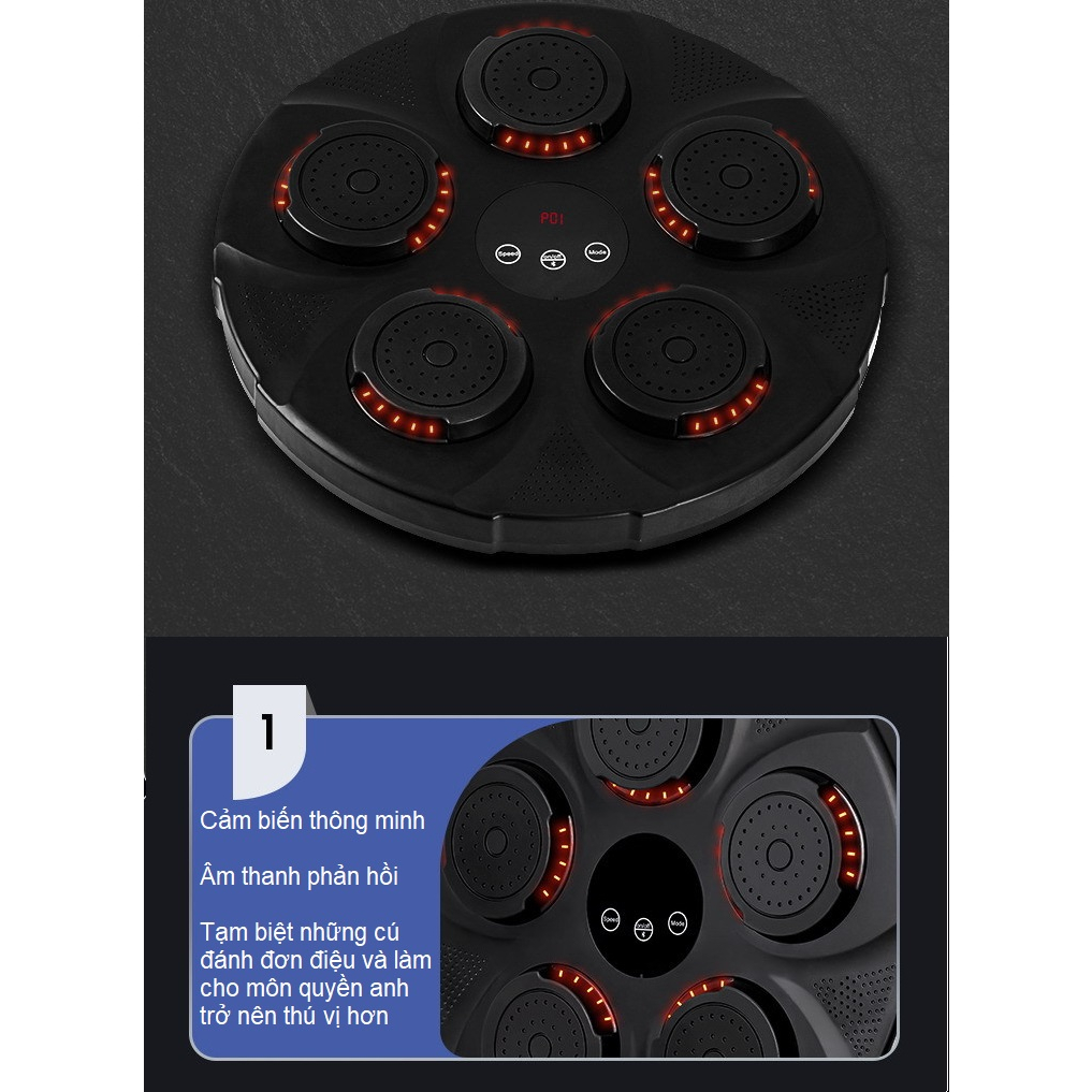 Máy đấm bốc âm nhạc thông minh boxing music bluetooth thế hệ mới 2023