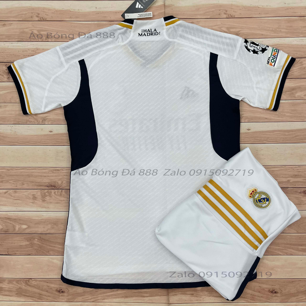 Bộ Quần Áo Bóng Đá CLB Real Madrid, Áo Đá Banh Real 23/24 - Chuẩn Mẫu Thi Đấu - Vải Polyester Gai Thái Cao Cấp