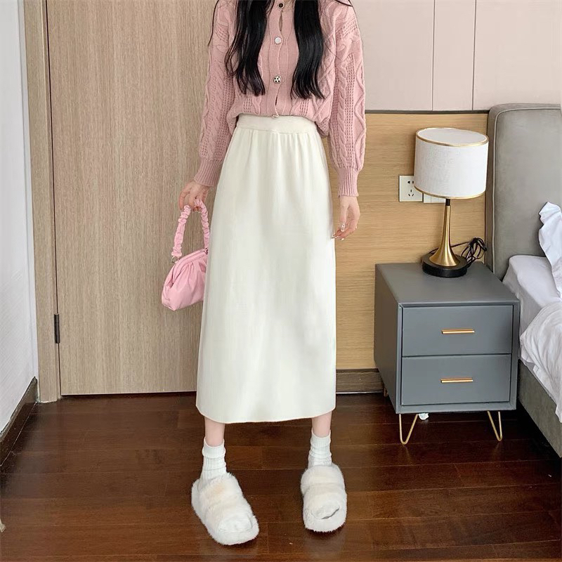 Chân váy tăm dáng dài basic