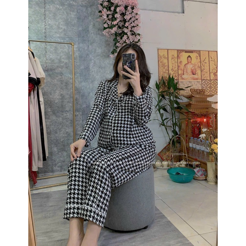 BỘ BẦU- BỘ SAU SINH- LỤA MANGO DÀI PIZAMA- quân có chun chỉnh, áo có khoá kéo hai bên