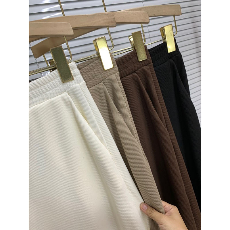 Chân váy tăm dáng dài basic