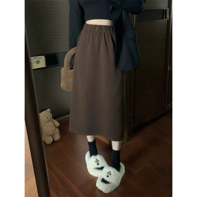 Chân váy tăm dáng dài basic