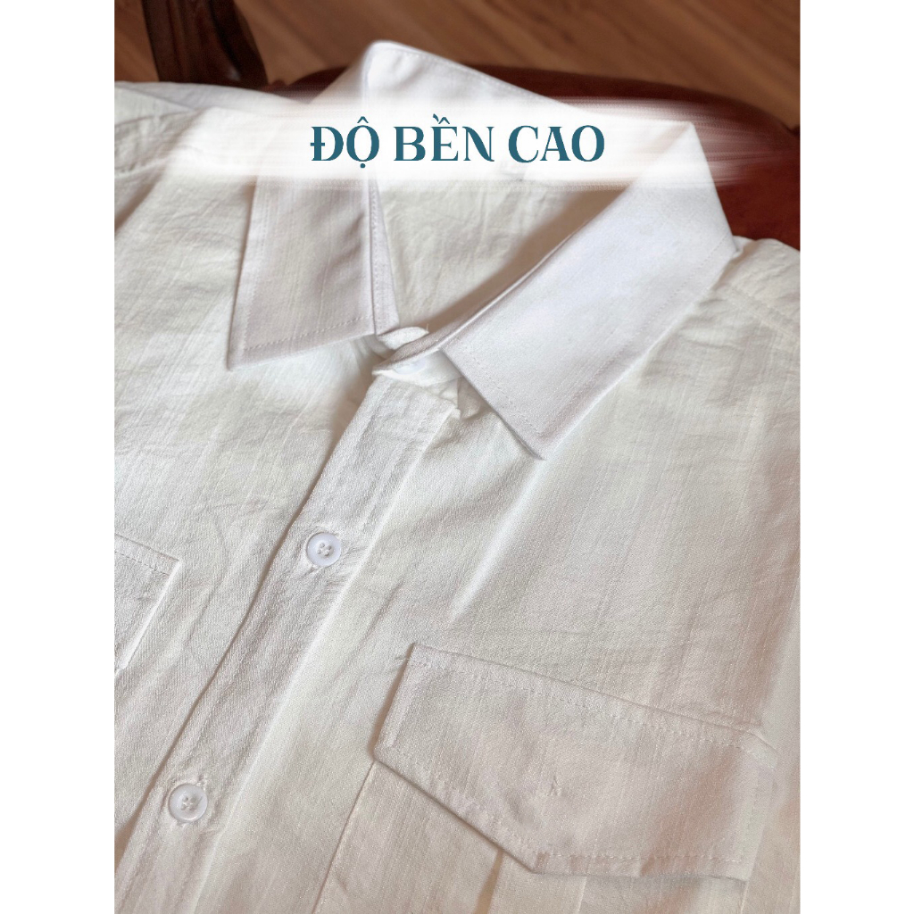 Áo đũi nam BIGSIZE dài tay cổ sơ mi 2 túi có nắp