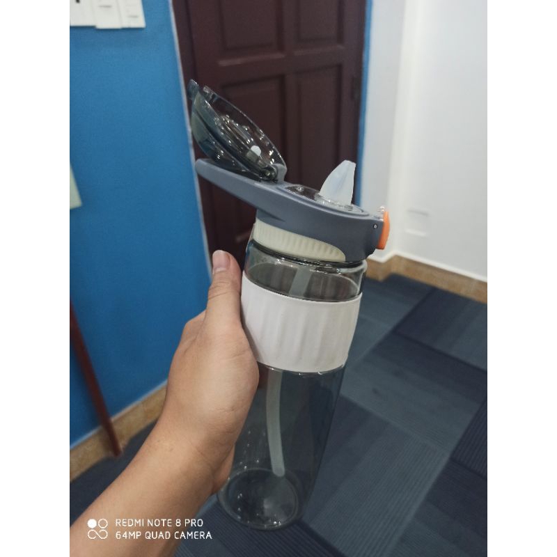 Bình nước thể thao LA FONTE 700ml Sports Bottle 003322 - Nhựa PP cao cấp, ống hút Silicon, chống rò rỉ - Emaki Vietnam