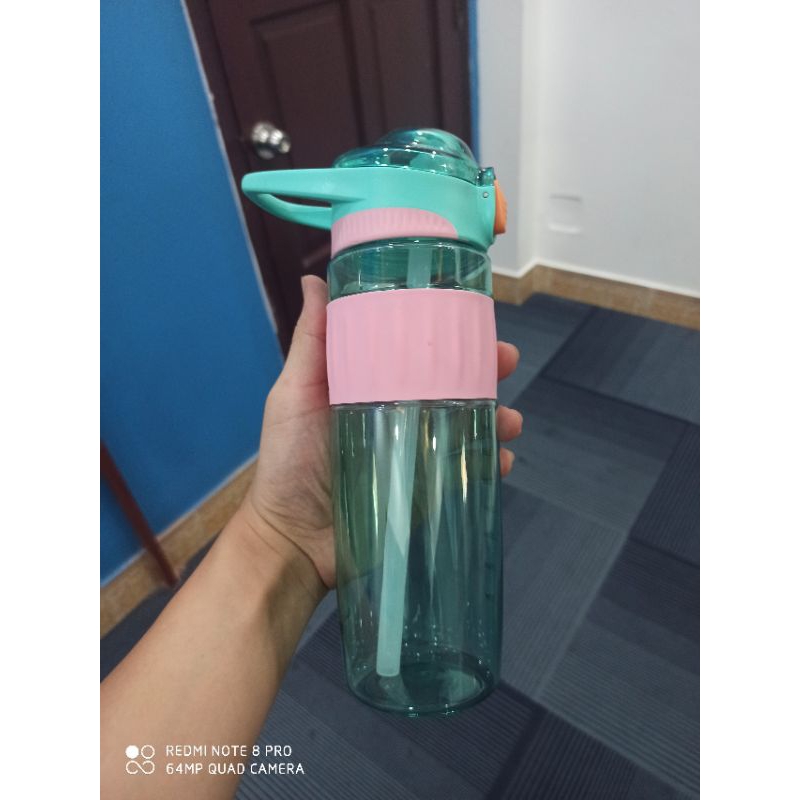 Bình nước thể thao LA FONTE 700ml Sports Bottle 003322 - Nhựa PP cao cấp, ống hút Silicon, chống rò rỉ - Emaki Vietnam