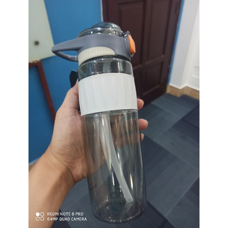Bình nước thể thao LA FONTE 700ml Sports Bottle 003322 - Nhựa PP cao cấp, ống hút Silicon, chống rò rỉ - Emaki Vietnam