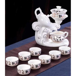 Ấm trà men sứ trắng
