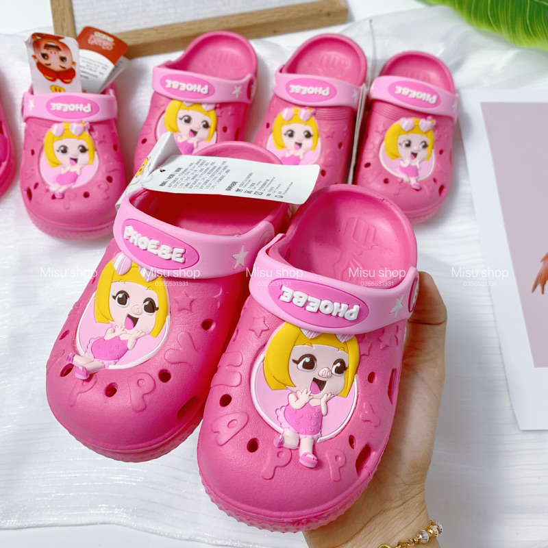 Dép sục cross bé gái siêu nhẹ cao cấp size 15cm