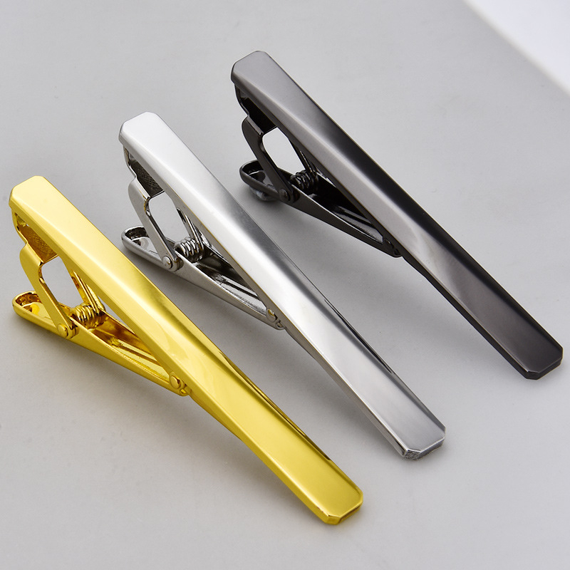 Kẹp cà vạt Nam thời trang kim loại cao cấp 6cm phù hợp cà vạt 7cm, Cravat 8cm