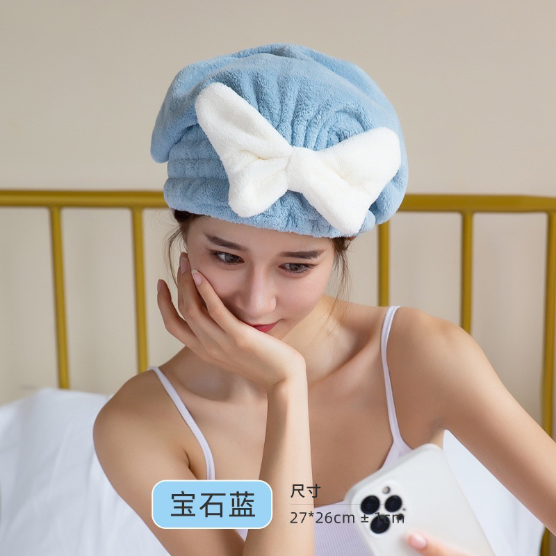 Khăn trùm đầu Hàng Có Sẵn khăn ủ tóc Mũ Tắm Gội Đầu Siêu Thấm Hút Nhanh Khô Kiểu Dáng Dễ Thương Cho Nữ 2024