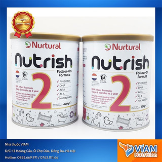 Sữa nutrish số 2 lon 400g dành cho bé 6-12 tháng tuổi- có ship hỏa tốc hcm)