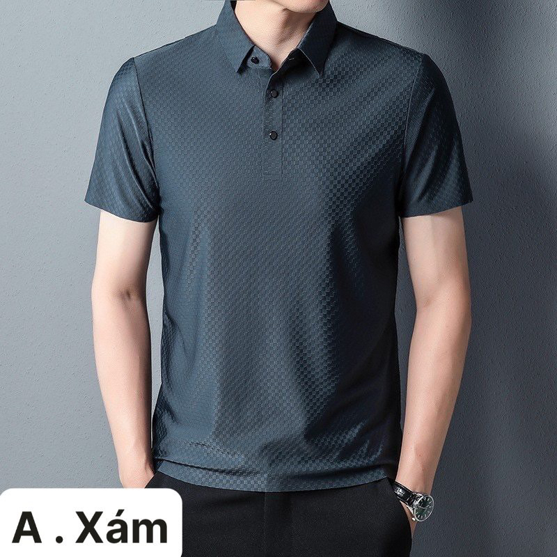 Áo thun Polo nam ,chất thun ô Vuông
