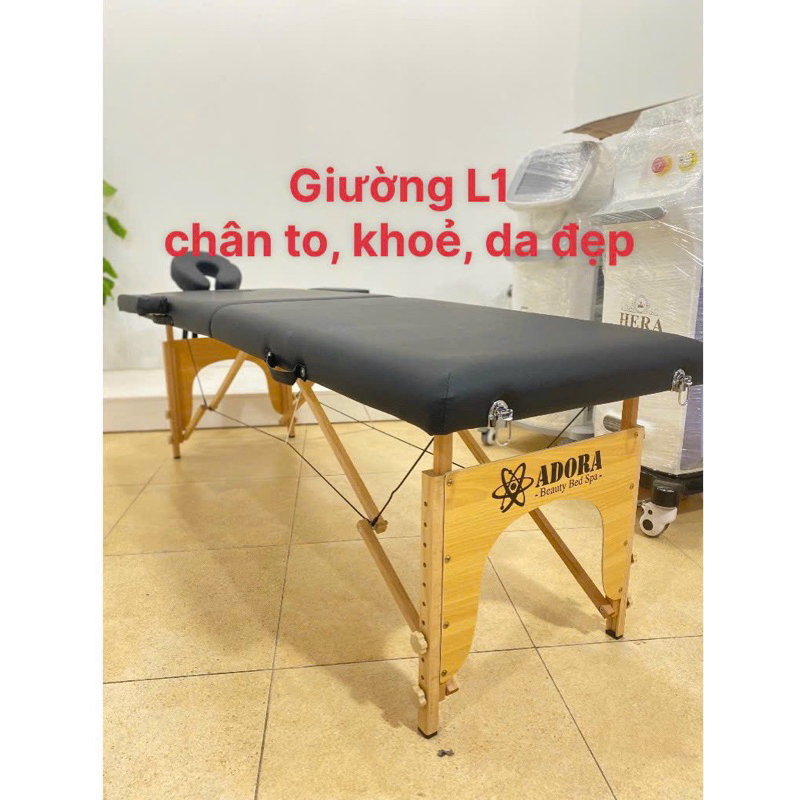 Giường Vali NHẬP KHẨU Chân Gỗ Cao Cấp | Giường Vali Gấp Gọn Hỗ Trợ Massage, Phun Xăm Full Phụ Kiện (VLG002)