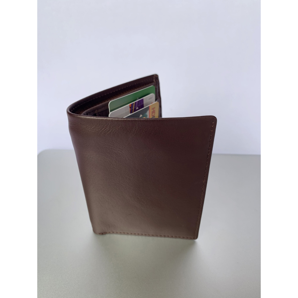 Ví nam da bò thật cao cấp thương hiệu M&N leather có hộp bảo hành 12 tháng