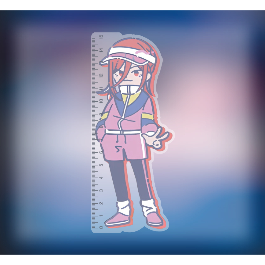 Mô hình Thước Kẻ Học Sinh - Sinh Viên dài 10-15cm In Hình nhân vật truyện tranh Blur Lock chibi NLP
