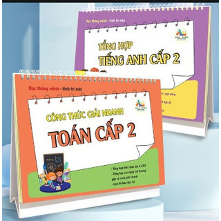 Bộ lịch công thức cấp 2 - tổng hợp công thức toán, tiếng anh