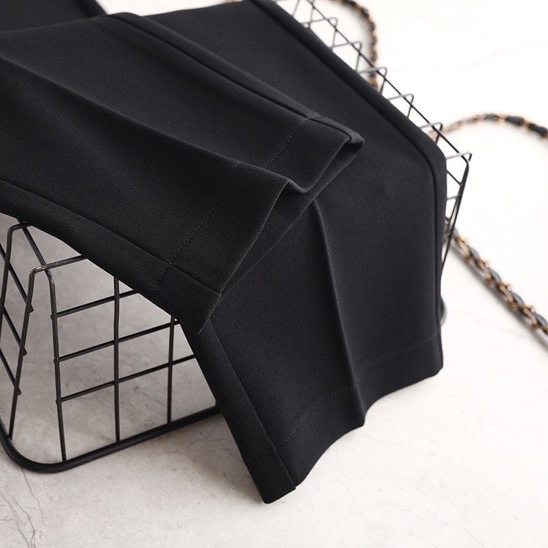 Quần baggy nữ  cạp cao công sở  vải trượt Thái hàng vnxk mã BSK