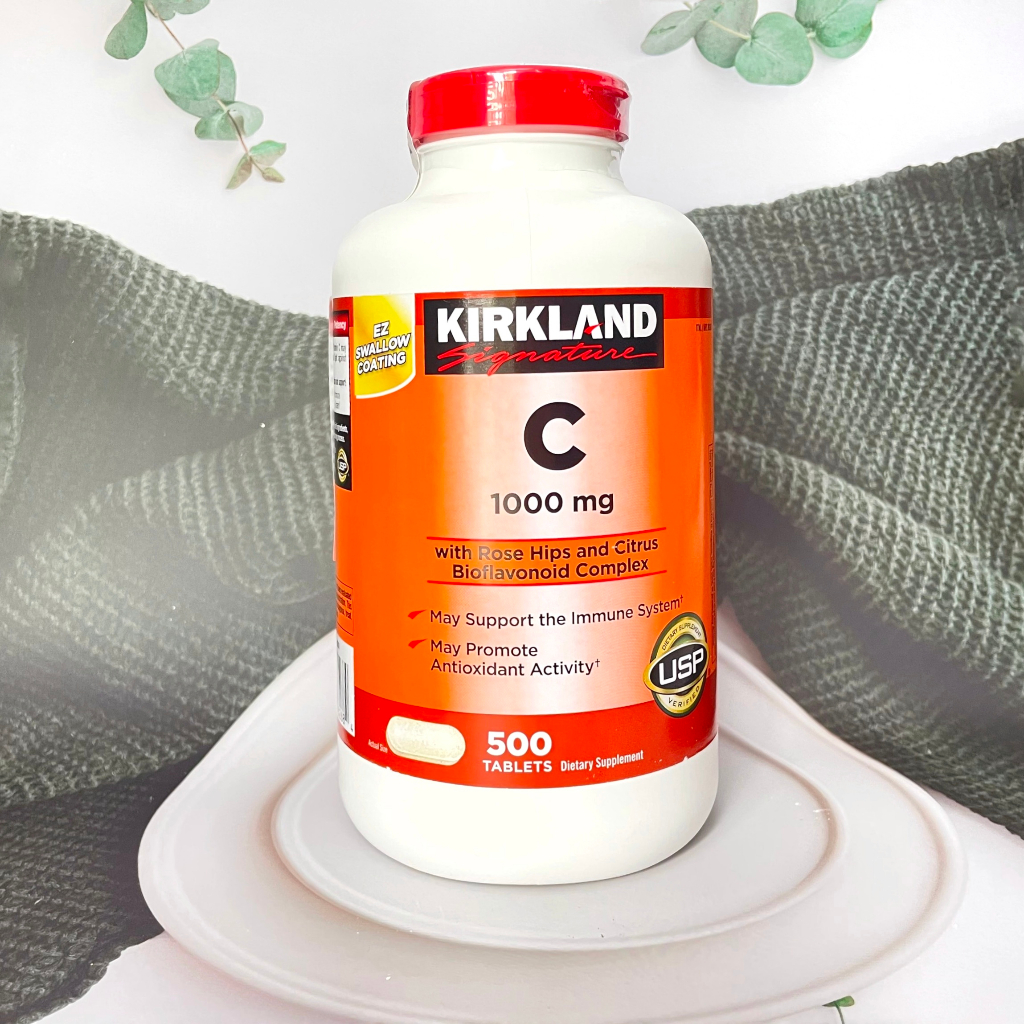 Viên uống vitamin C kirkland signature1000mg 500 viên tăng cường sức đề kháng và hệ miễn dịch Healthy care quatangme