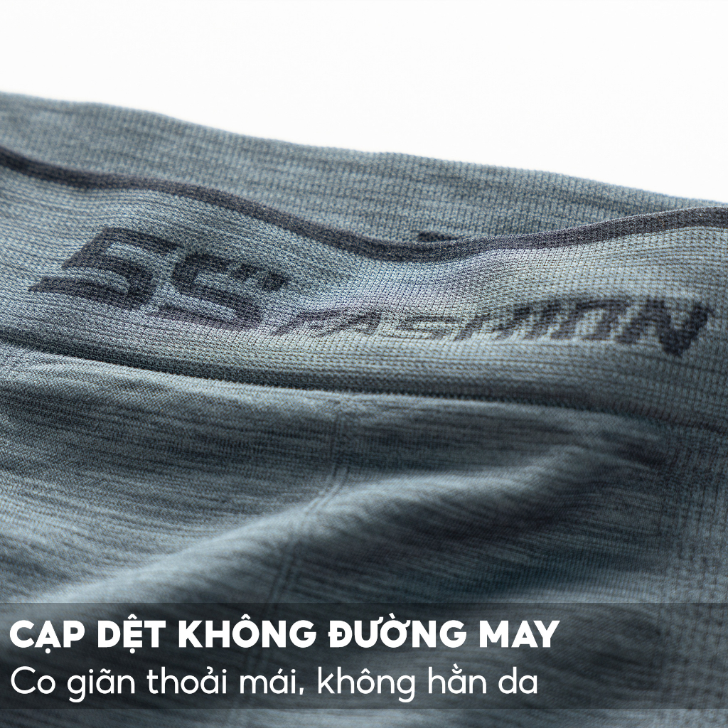 Quần Sịp Nam Boxer 5S FASHION, Trơn Basic, Cạp Dệt Không Đường May, Thấm Hút, Co Giãn Thoải Mái
