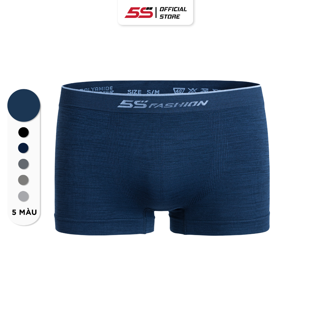 Quần Sịp Nam Boxer 5S FASHION, Trơn Basic, Cạp Dệt Không Đường May, Thấm Hút, Co Giãn Thoải Mái (BOX23006)