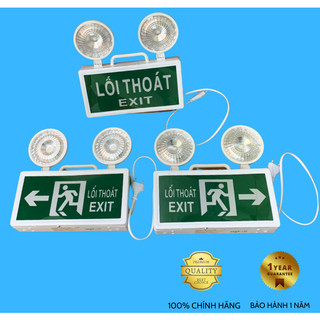 Đèn exit mắt ếch sự cố khẩn cấp chiếu sáng kết hợp biển chỉ dẫn thoát nạn, đèn sự cố kết hợp exit 2in1