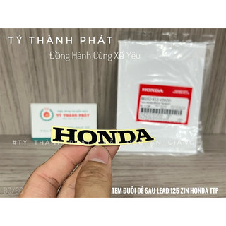 Tem đuôi dè sau lead 125 đời 18, 22 zin chử honda bạc nền trong 80mm