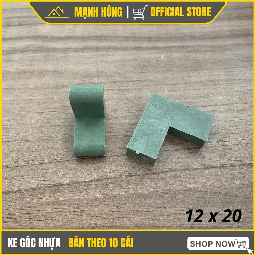 Ke góc nhựa 12x25, Ke nhựa bắt góc nhôm 12x20, Ke góc vuông nhựa 25x25 cửa tủ nhôm