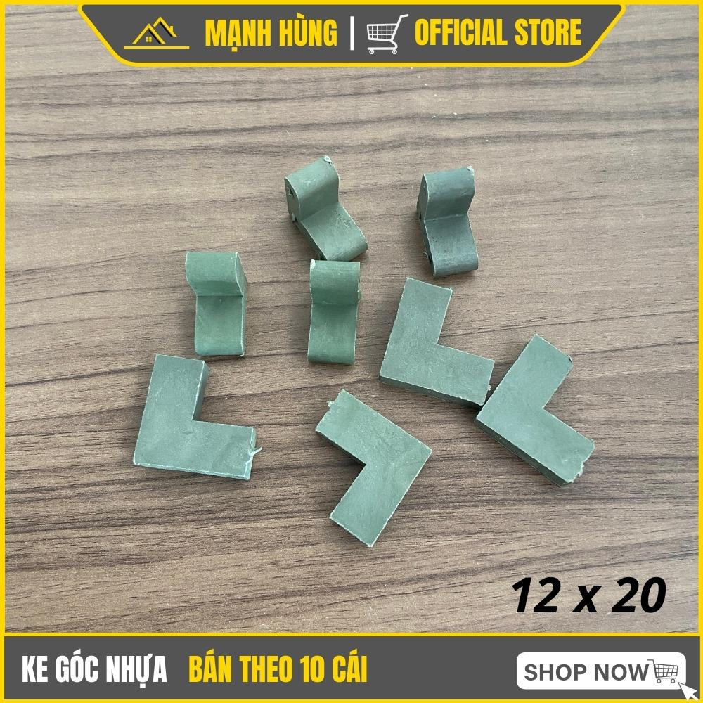 Ke góc nhựa 12x25, Ke nhựa bắt góc nhôm 12x20, Ke góc vuông nhựa 25x25 cửa tủ nhôm