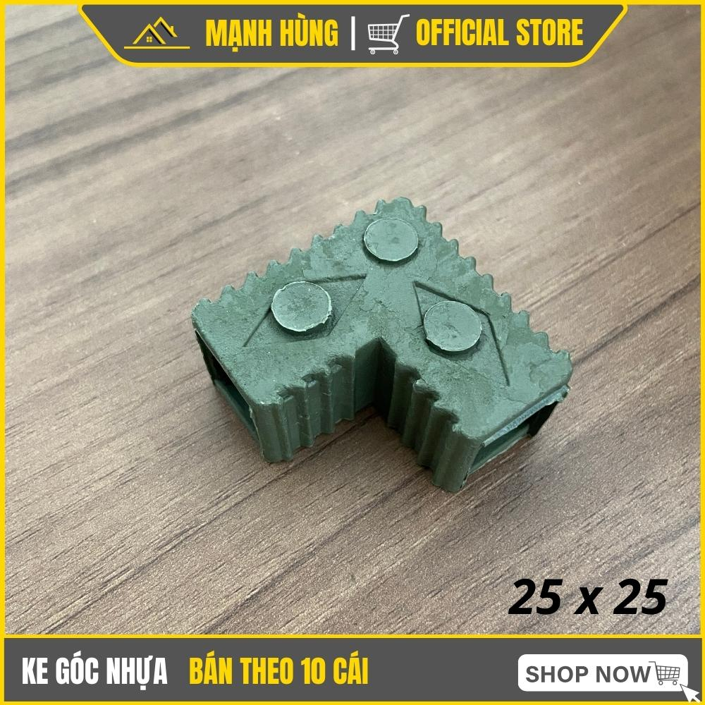 Ke góc nhựa 12x25, Ke nhựa bắt góc nhôm 12x20, Ke góc vuông nhựa 25x25 cửa tủ nhôm