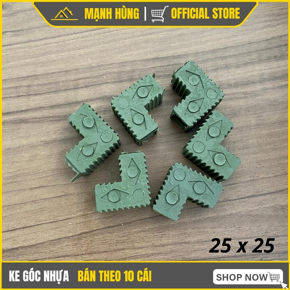Ke góc nhựa 12x25, Ke nhựa bắt góc nhôm 12x20, Ke góc vuông nhựa 25x25 cửa tủ nhôm