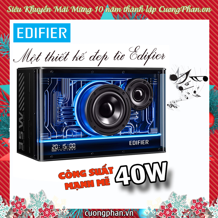 Loa Bluetooth Edifier QD35 - Thiết Kế Xuyên Thấu Độc Đáo - Hires Audio, 40W