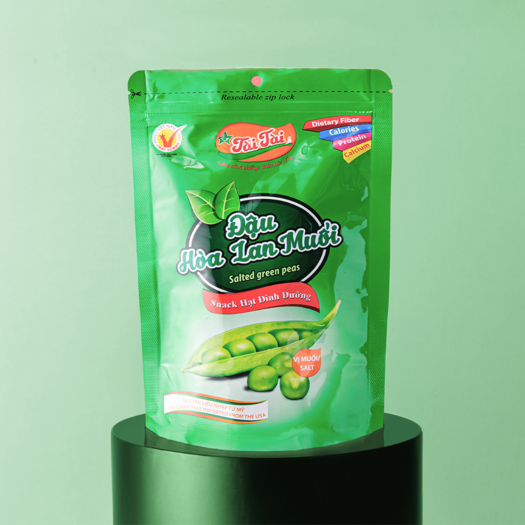 Đậu Hà Lan Muối Tài Tài túi Zipper 140g
