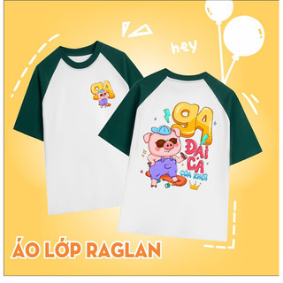 Áo Lớp Raglan vải Cotton 250gr in Theo Yêu cầu
