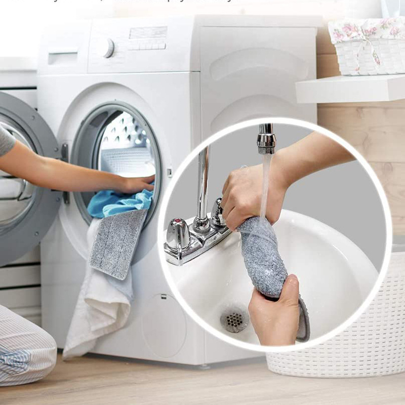 Bông Lau Nhà Cho Các Loại Cây Lau Nhà Tự Vắt Kích Thước 11x35cm Có Móc Gắn RIN