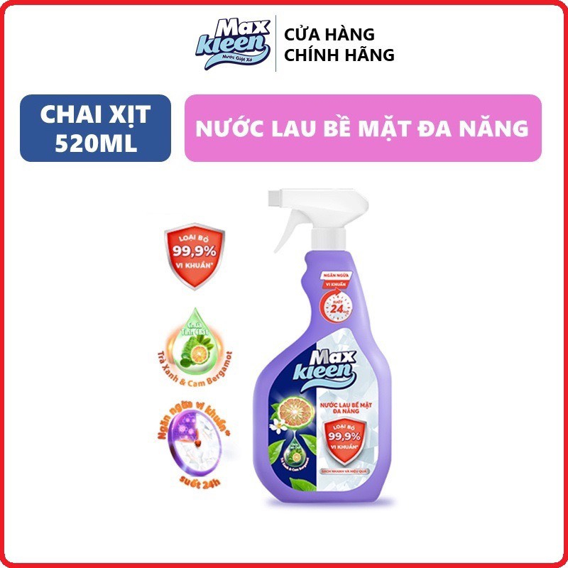 Nước Lau Bề Mặt Đa Năng MaxKleen 520m